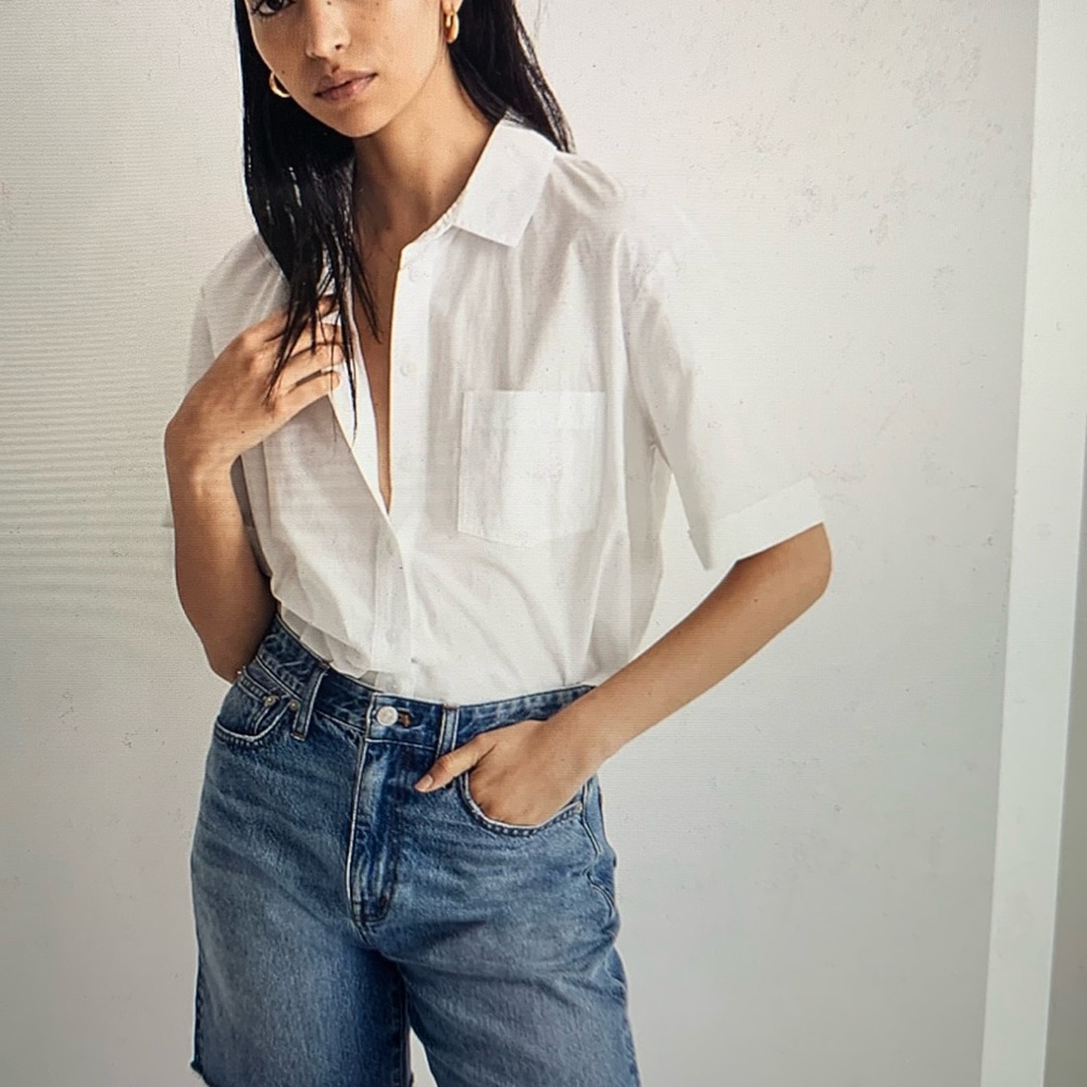 Madewell signature poplin short sleeve button-down shirt